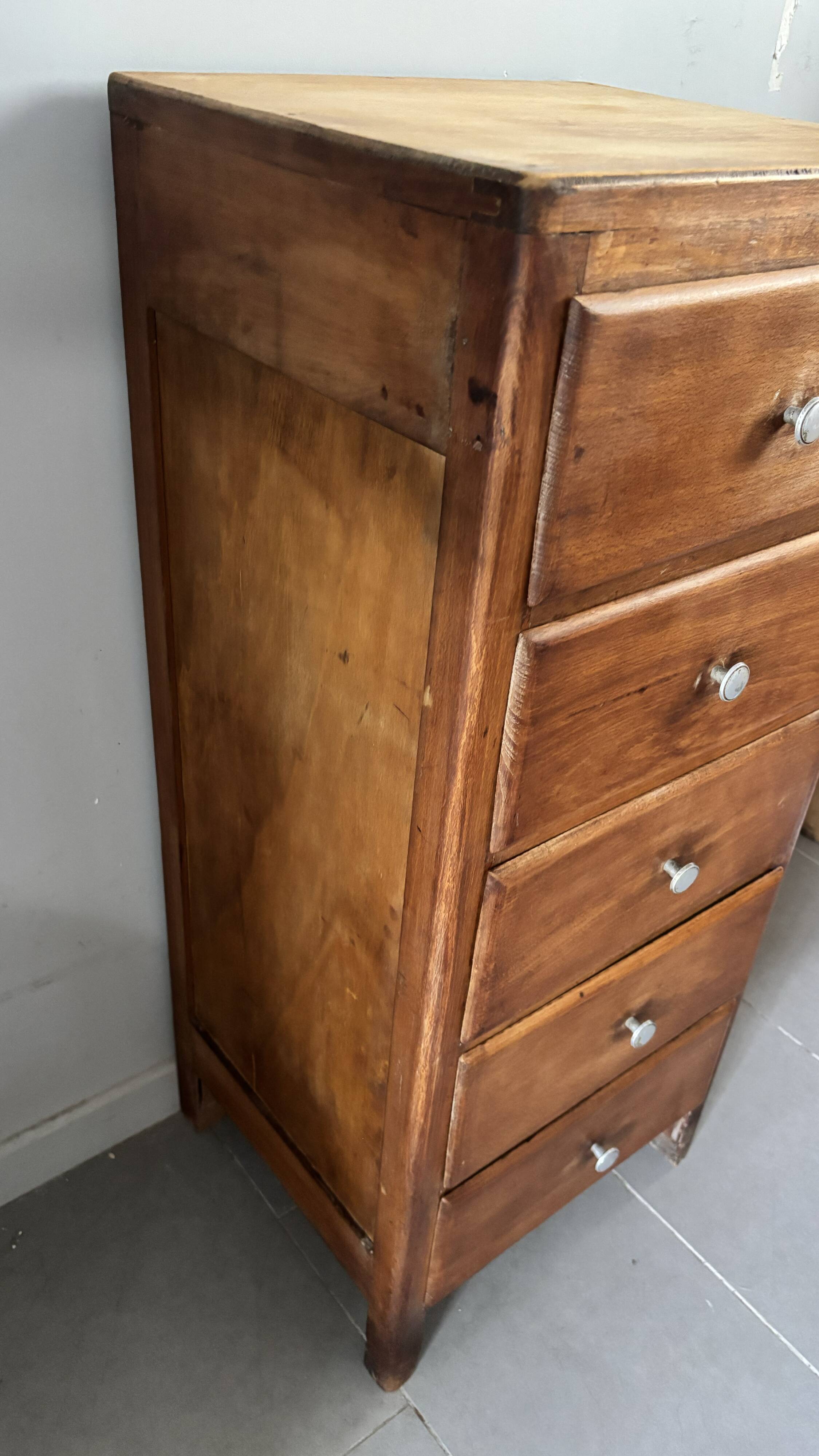Vintage 1960s oak chest of drawers