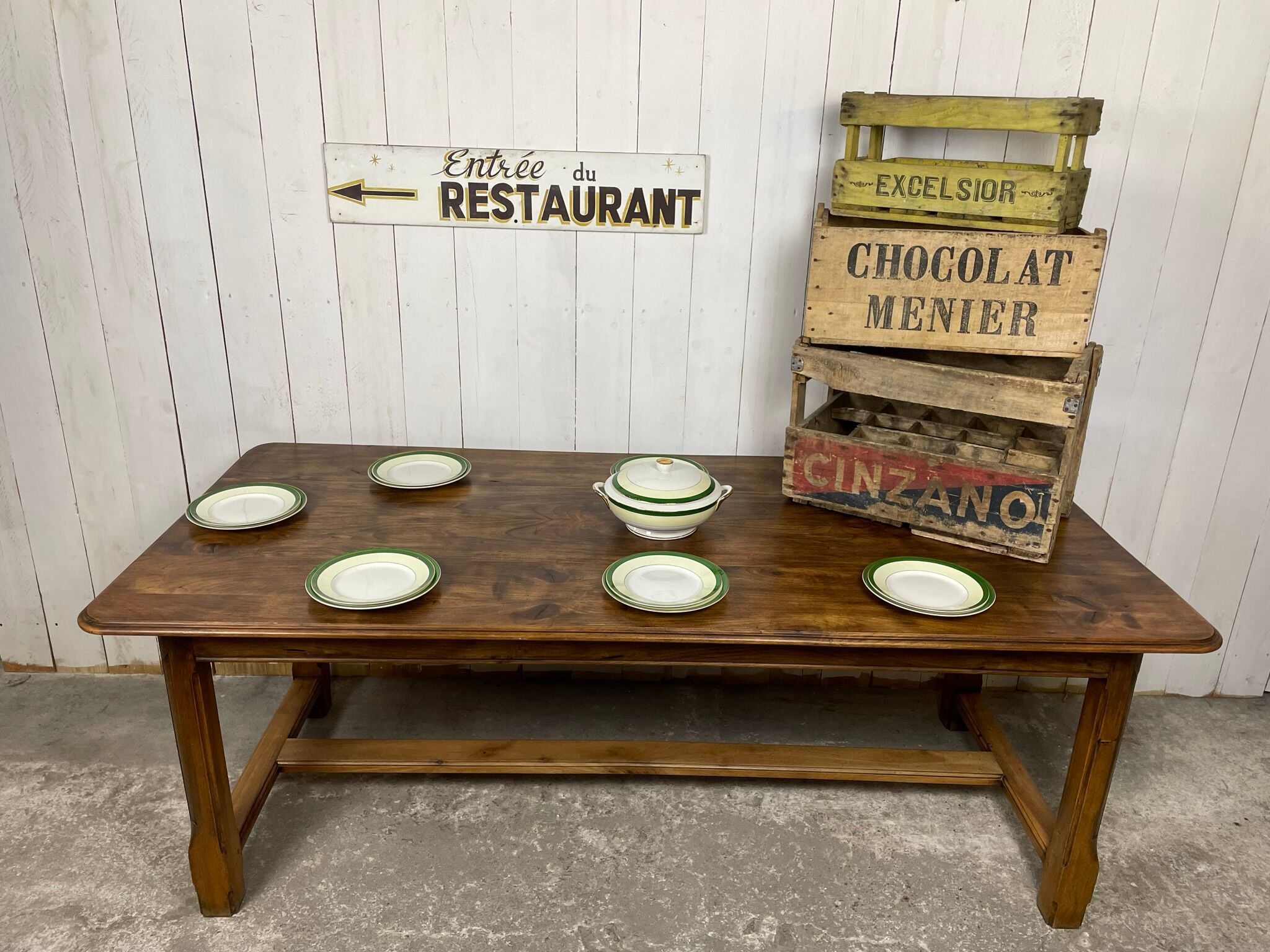 Walnut farmhouse table