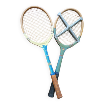 Paire d anciennes raquettes de tennis vers 1930