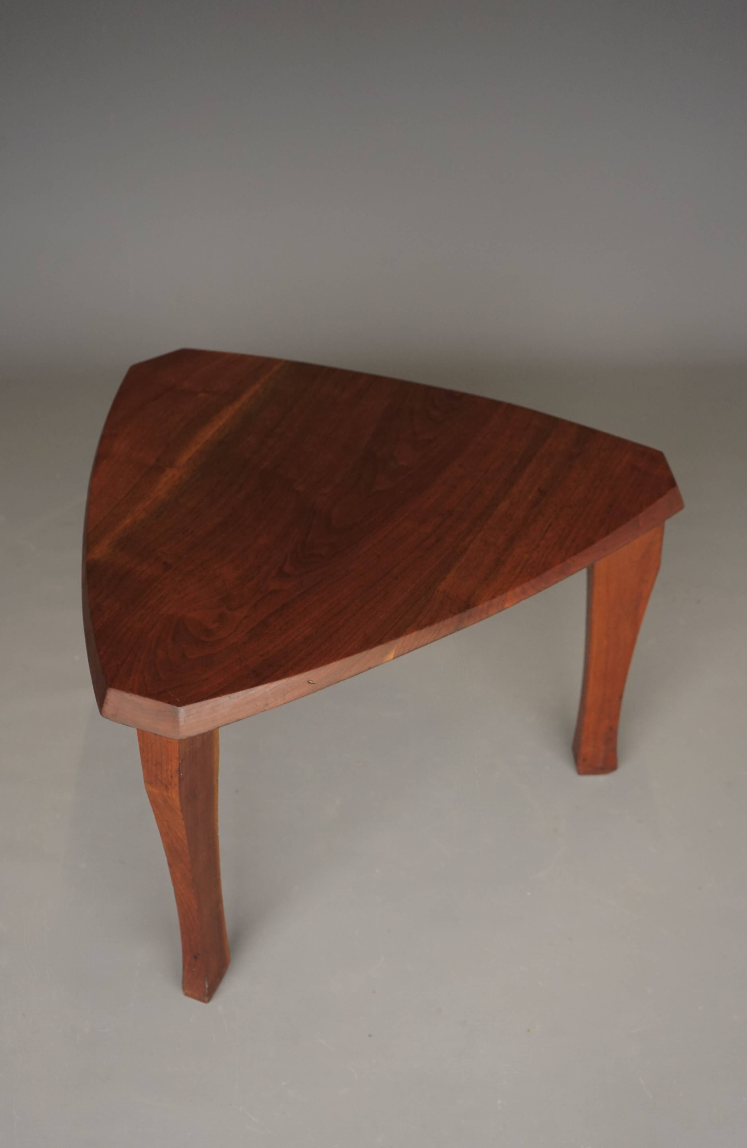 Anthroposophical Organic Coffee Table in walnut, 1950s