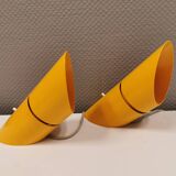 Wall/table lamps, model Phister in yellow colour, designed by Hans Due for Fog & Mørup Denmark