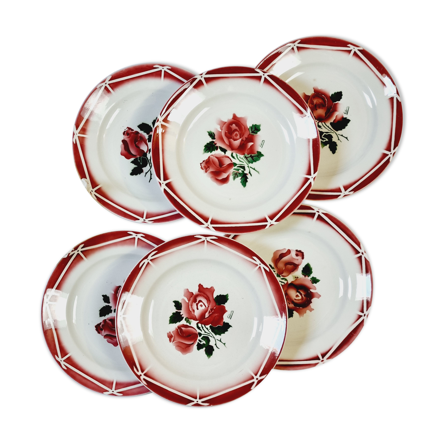 Flat plates Cibon Digoin and Sarreguemines