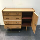 50s vintage oak chest of drawers