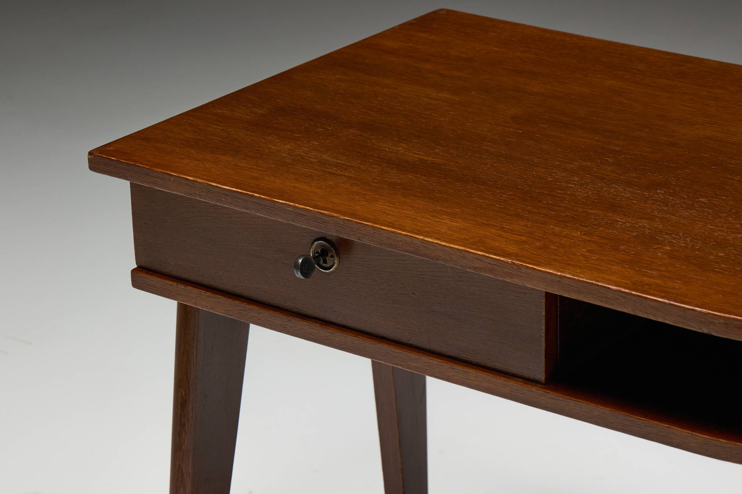 Tripod desk by Jacques Adnet, France, 1950s