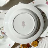 8 vintage porcelain soup plates digoin sarreguemines model conde bird of paradise pattern