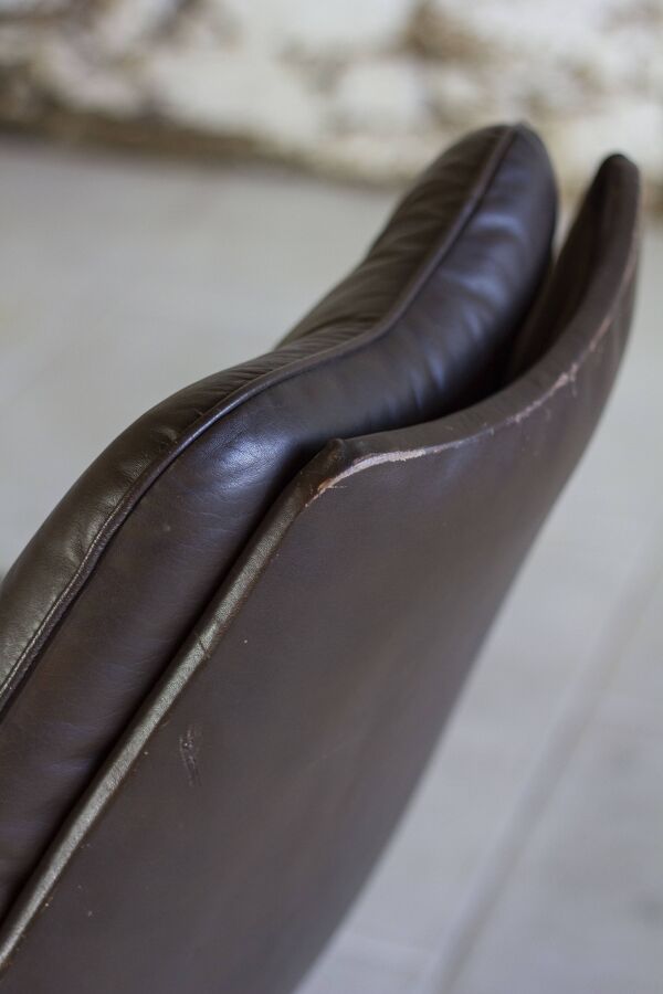 Fauteuil F588 cuir par Geoffrey Harcourt pour Artifort, 1960