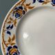 Set of 9 flat earthenware plates Terre de Fer Moulin des Loups, model "Dijon"