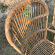 Pair of vintage rattan armchairs from the 1960s.