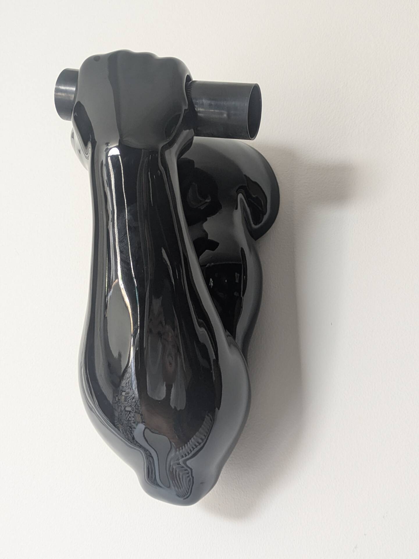 "Haltere" ceramic enamel wall light by Jean Claude Peiré from the 1980s.