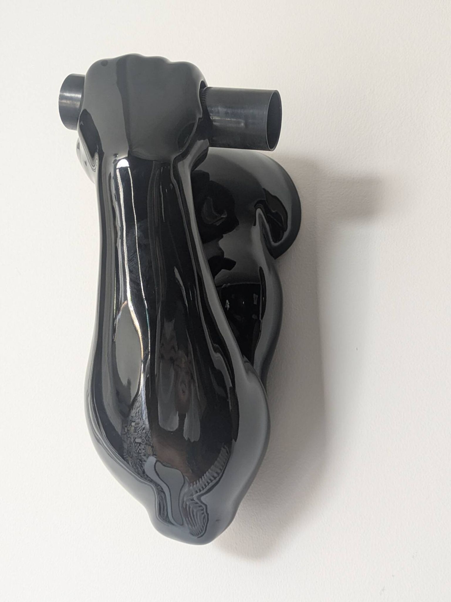 "Haltere" ceramic enamel wall light by Jean Claude Peiré from the 1980s.