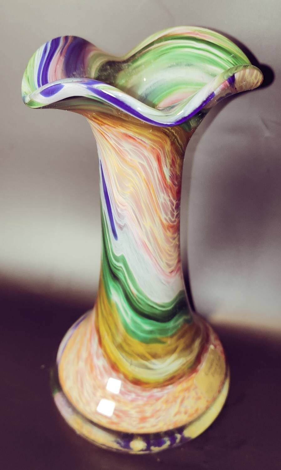 Blown glass vase from Cristallerie Pierre de Lune