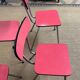 Set of 4 chairs in red formica