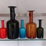 Set of 5 gulvase by otto brauer for holmegaard - denmark