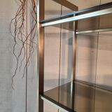 Stainless steel and smoked glass shelf