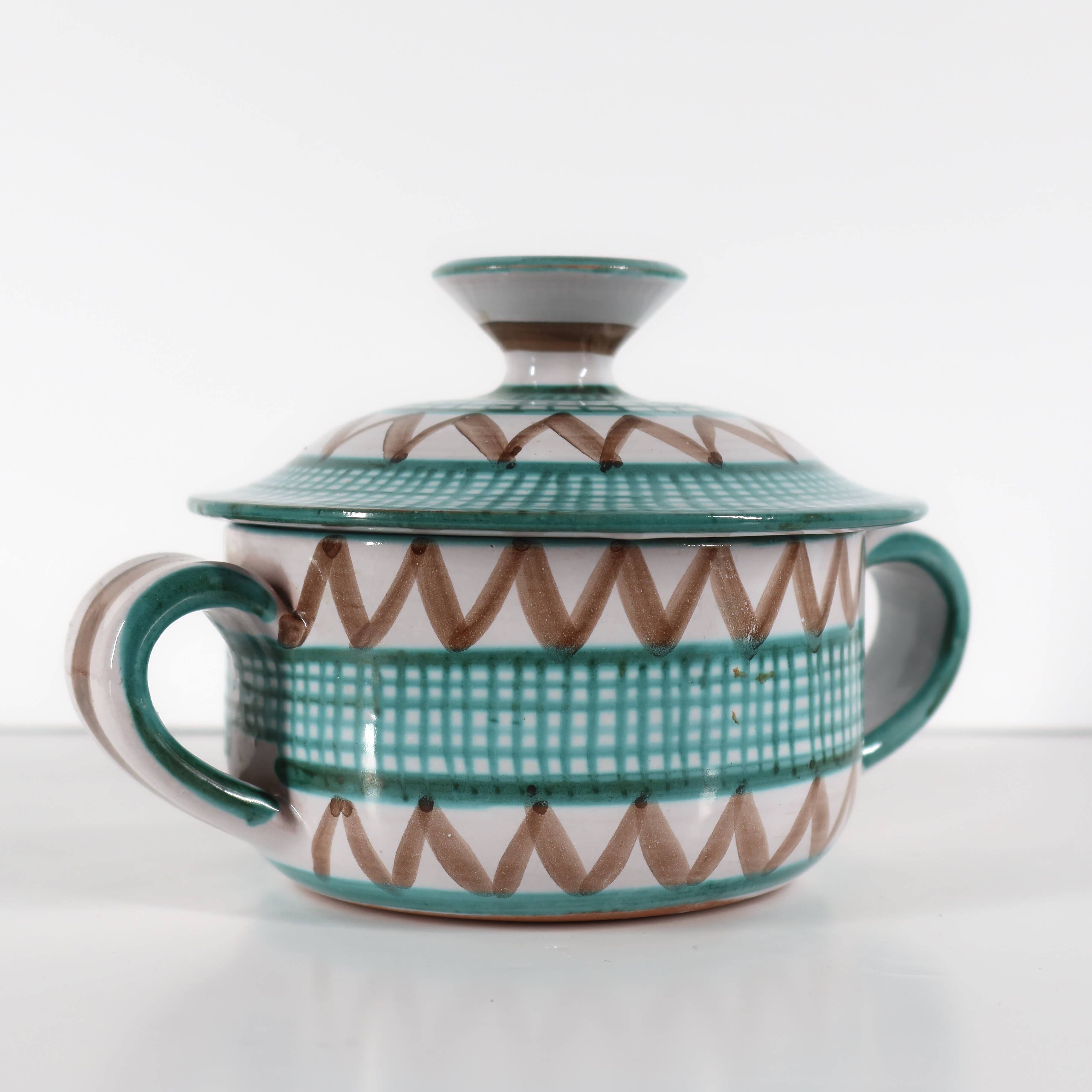 Ceramic pot signed RP Robert Picault, Vallauris, 1950s