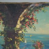 Labonne géo né en 1887-  vue de la baie huile sur toile signée