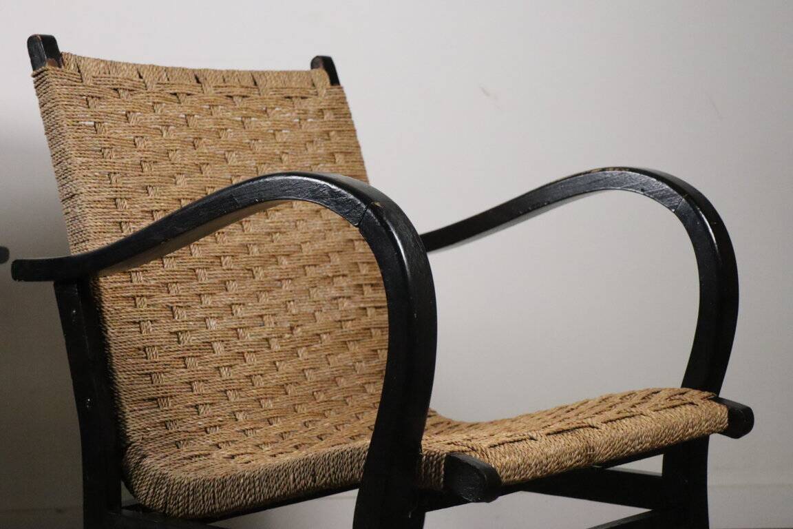 Pair of vintage armchairs by Erich Dieckmann, 1940