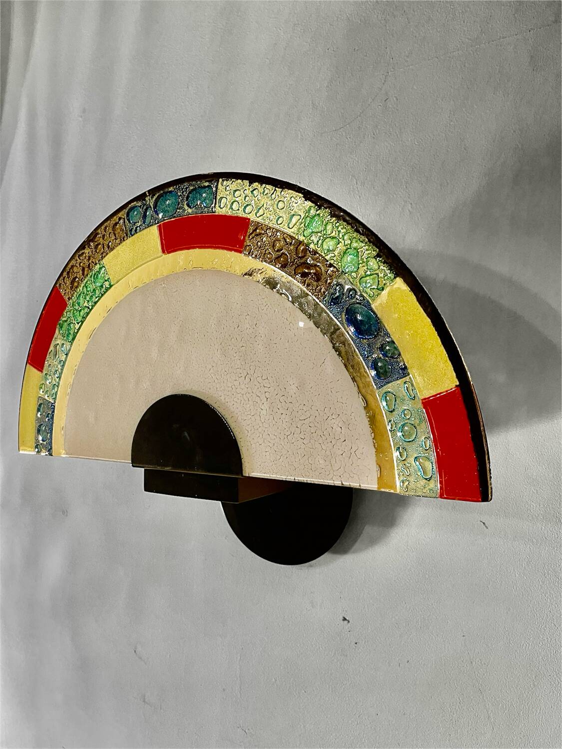 Pair of wall lights by Zonca Murano glass, Italy 1980