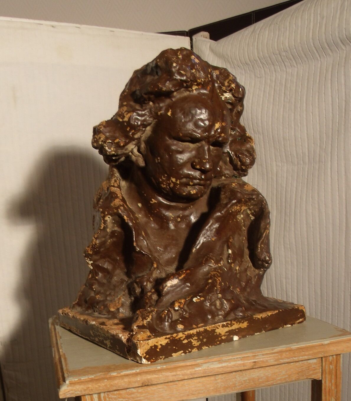 Beethoven's head in platter