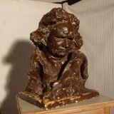 Beethoven's head in platter