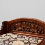 Pair Art Nouveau Nightstands with marble top by Paul Alexandre Dumas, Franc