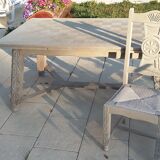 Carved solid wood table