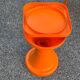 Orange plastic Tam Tam stool 1970
