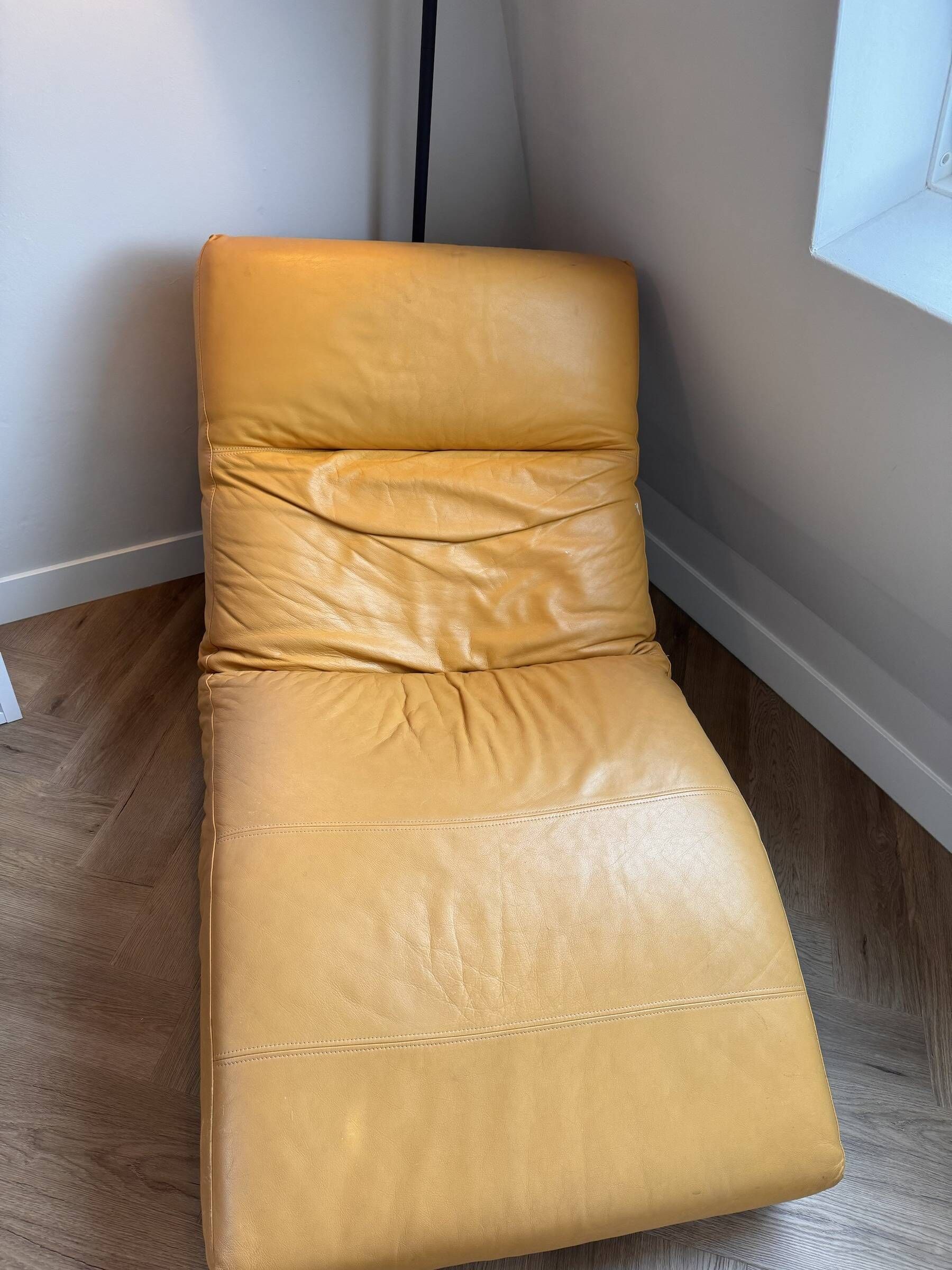 Original Vintage N. Eilersen Chaise Longue in Cognac Leather