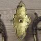 Antique French Gothic Dragon Bronze Double Piano Sconce Signed L. Pinet