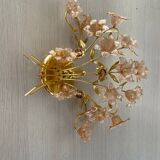 Large Single Pink Murano Flower Sconce 1980’s
