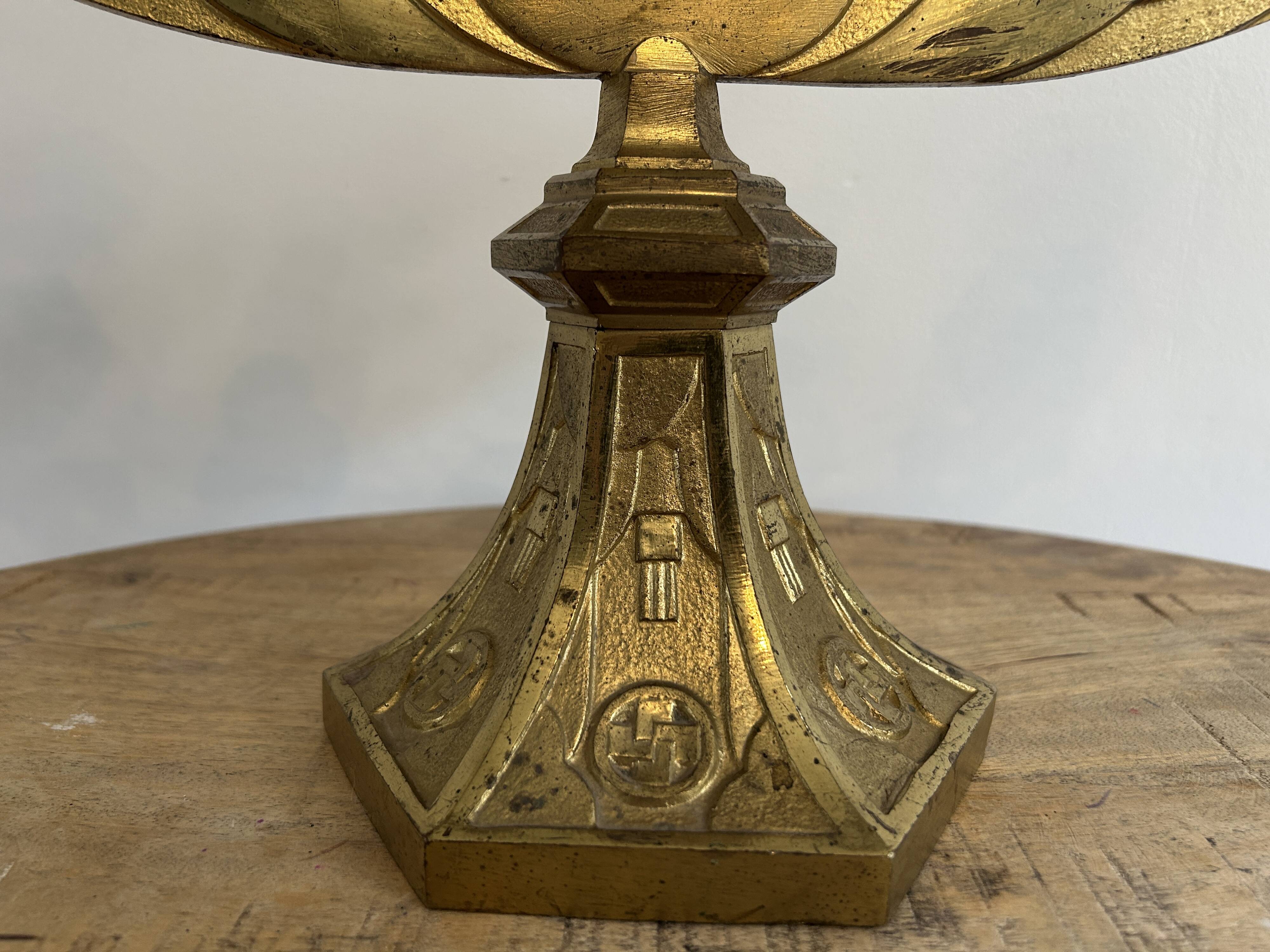Paire de candélabres en bronze doré d'époque ART DECO