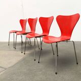 Model 3107 chairs by Arne Jacobsen for Fritz Hansen, Denmark, 1997, Set of 4