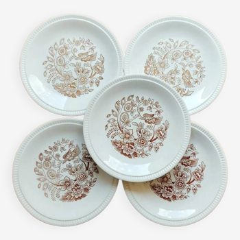 5 Boch La Louviere dinner plates