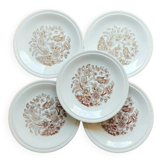 5 Boch La Louviere dinner plates