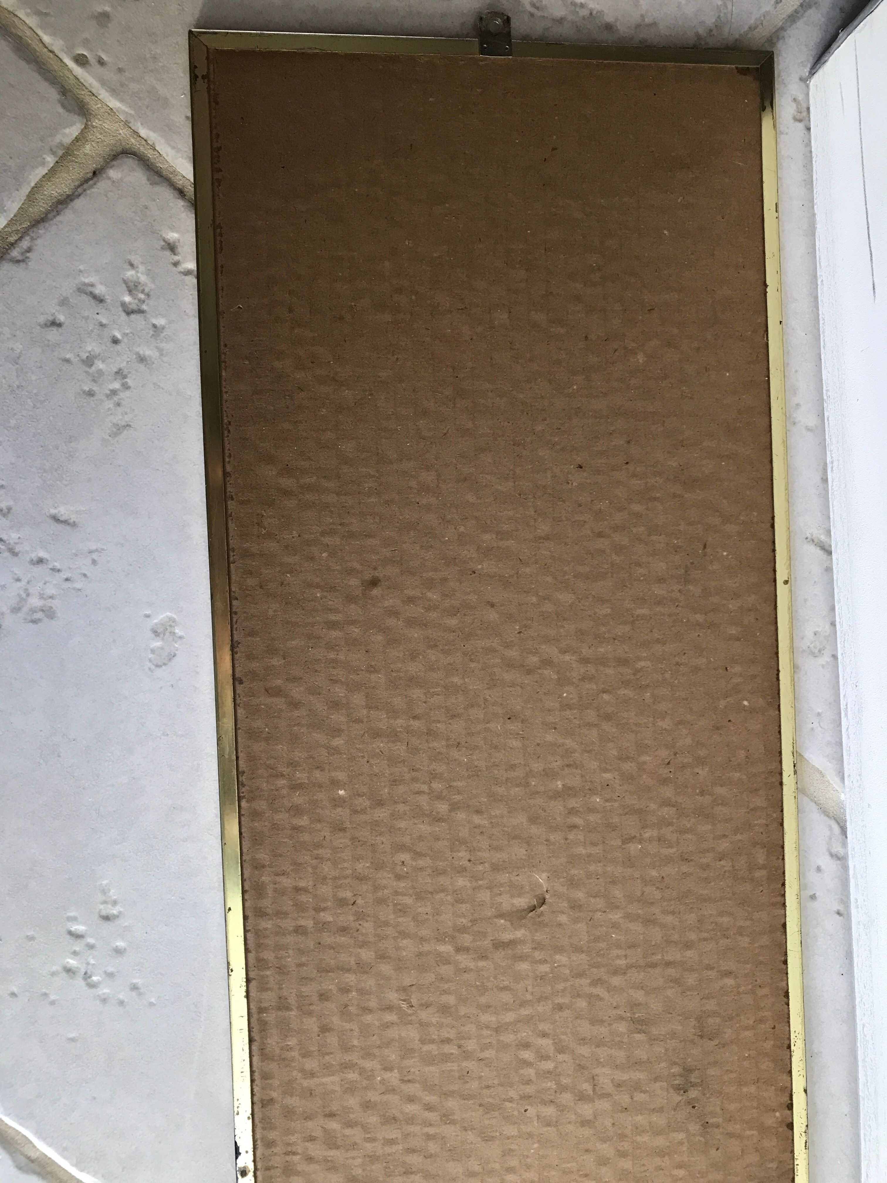 Vintage brass mirror from the 60 - 25x103cm