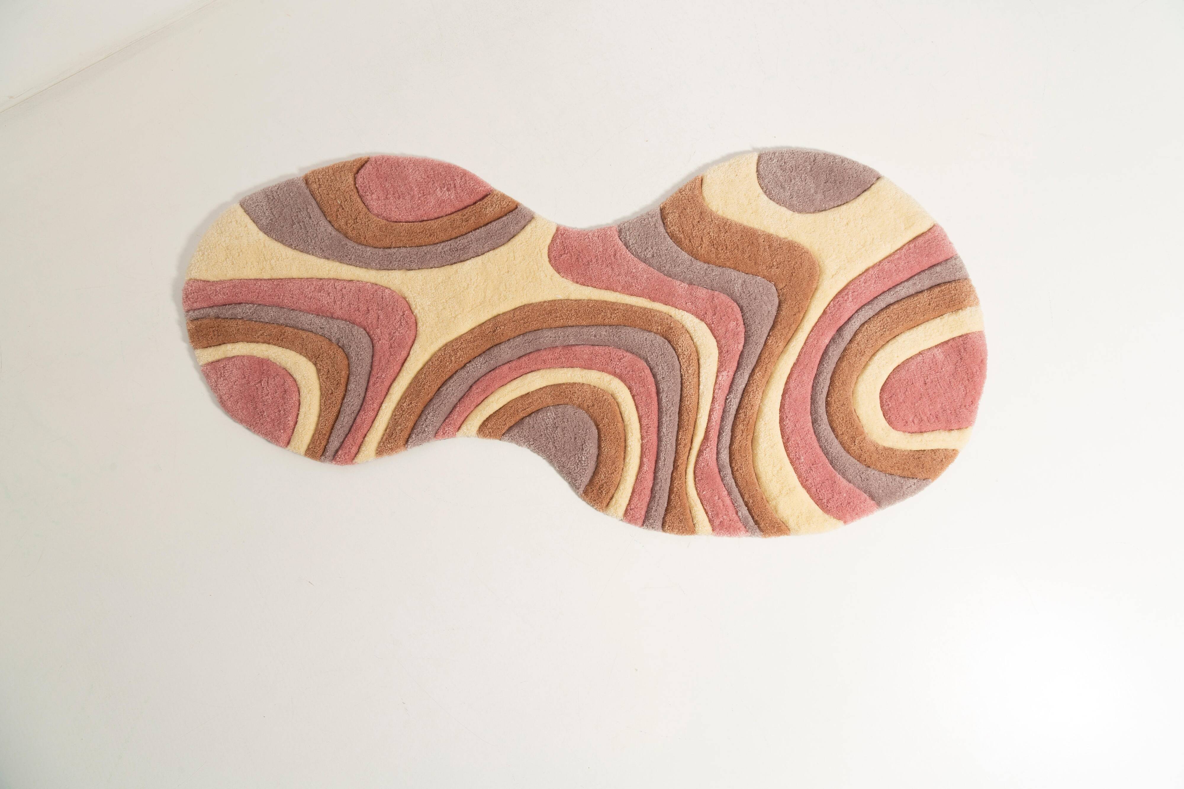 Mid-century wool rug, handmade, Poland, Europe, 1960s