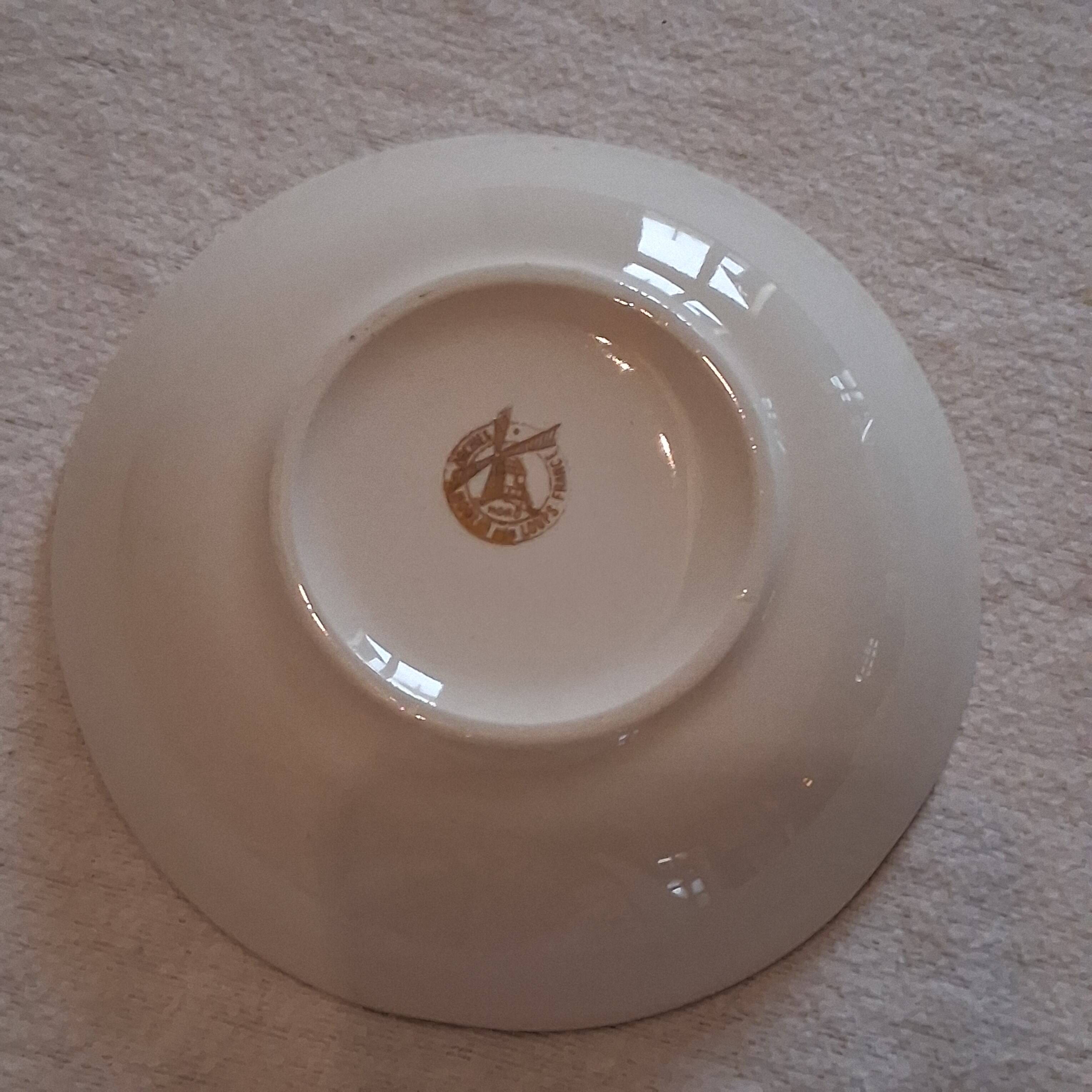 2 bowls/bread plates from Moulin des Loups model "Carmen" in