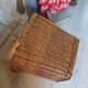 Wicker/rattan storage basket