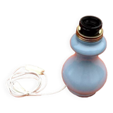 Pied de lampe sur pied douche Verre bleu façon opaline