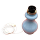 Shower lamp base, blue opaline glass