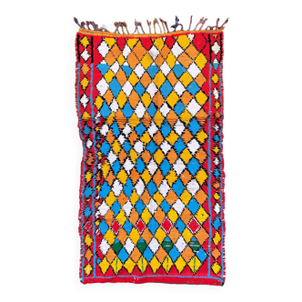 Tapis Marocain Boucherouite coloré - 107 x 191 cm