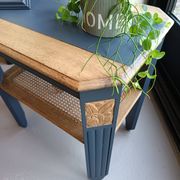 WOOD GUERIDON, CANING AND ANTHRACITE