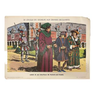 Louis XI and Crusades school poster