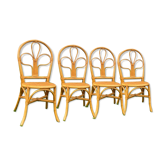 Set de chaise vintage en rotin