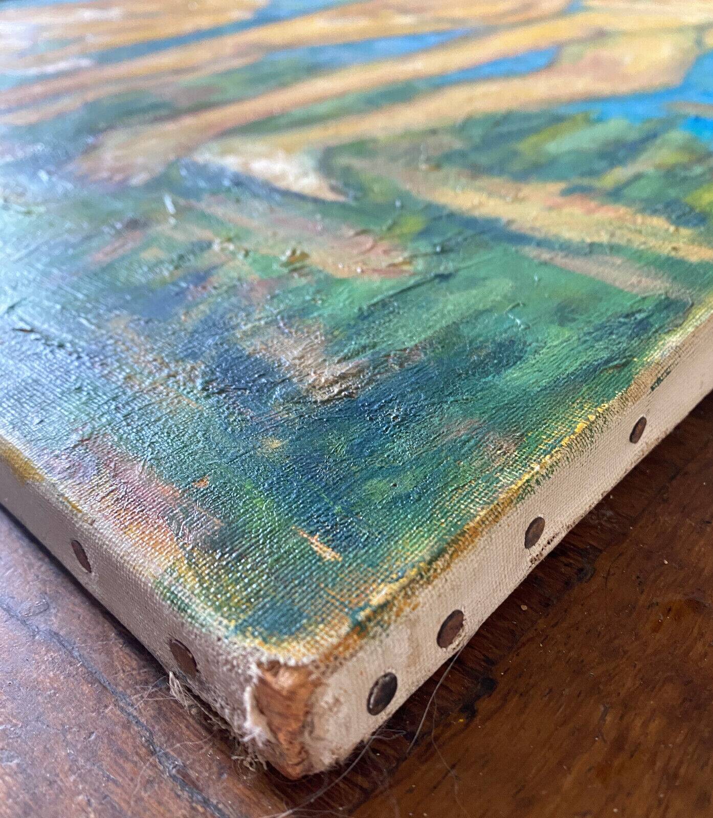 Large painting hst "baigneuses" marcelle guetta-fattal (1922-2009) fauvism