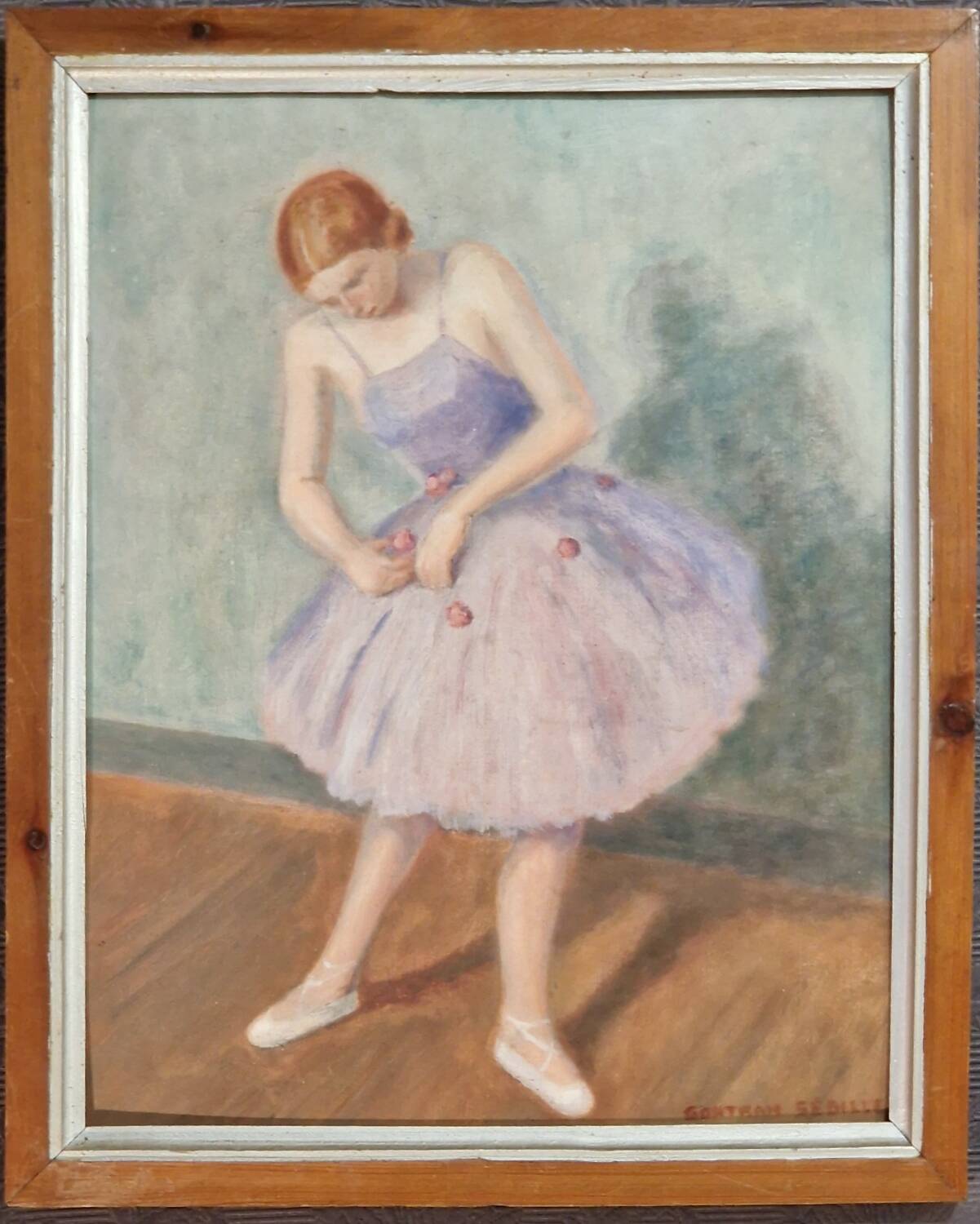 Painting of an Art Deco dancer by Gontran Sedille