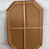 Octagonal Wall Mirror with Vintage Molded Gilded Wood Frame