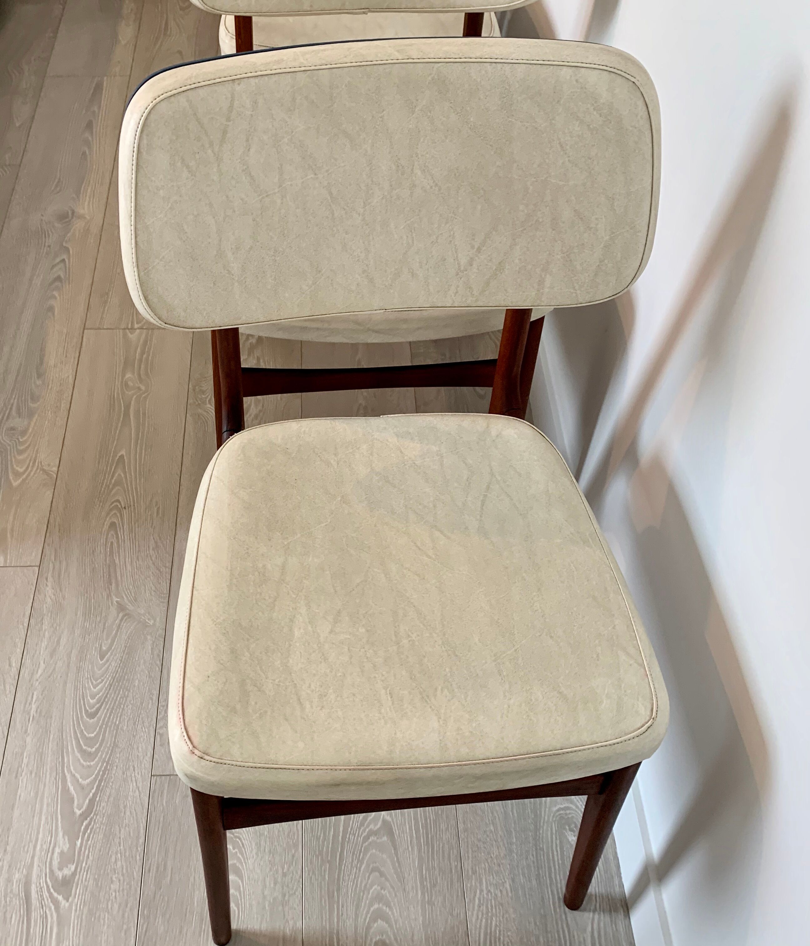 Wooden and skai chairs