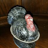 Terrine earthenware peacock