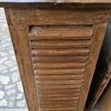 Ancien comptoir de boutiquier en teck birman